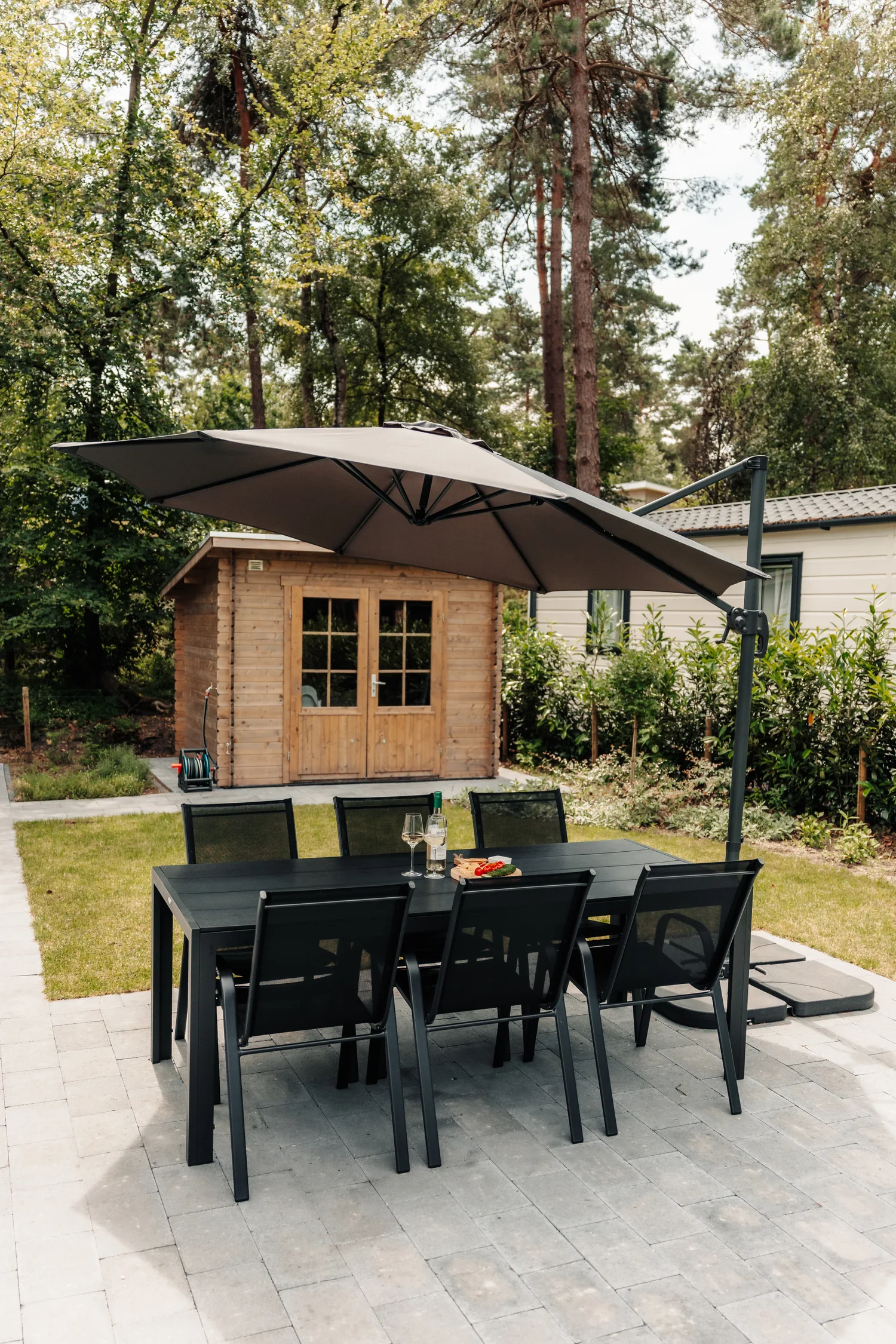 Overdekt terras van Sfeerverblijf